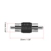 sourcing map RCA Male to Male Connector Adapter Coupler for