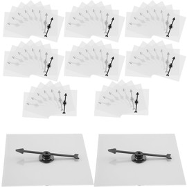 64 Pcs Transparent Spinners Dry Erase Math Game Spinner Toy Rotating Arrow Clear Spinners for School Classroom Math Teaching Family Party Games