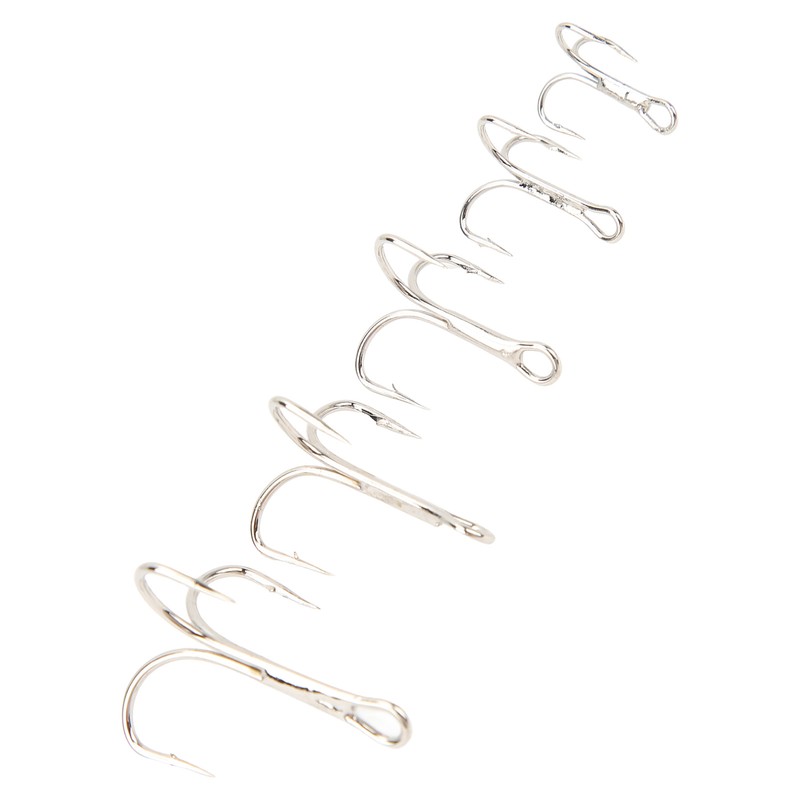 120PCS Treble Fishhooks Set High Carbon Steel High Strength Treble