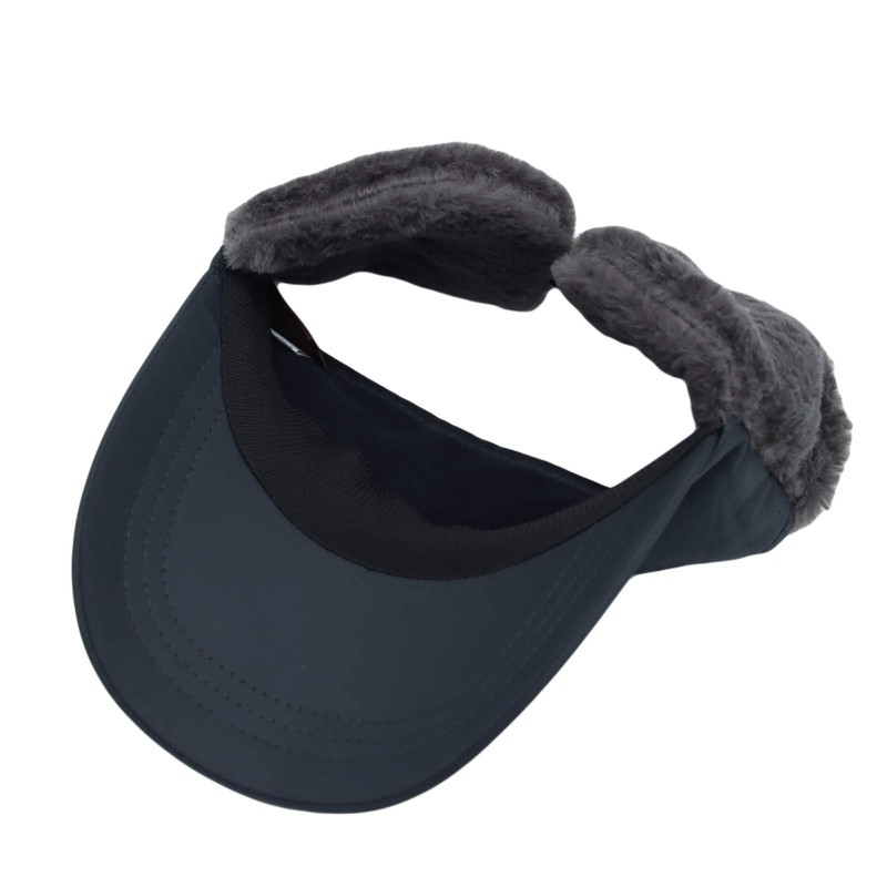 Whimoons SLV1301 Simple Sun Visor with Winter Fluffy Earmuffs, Men's,