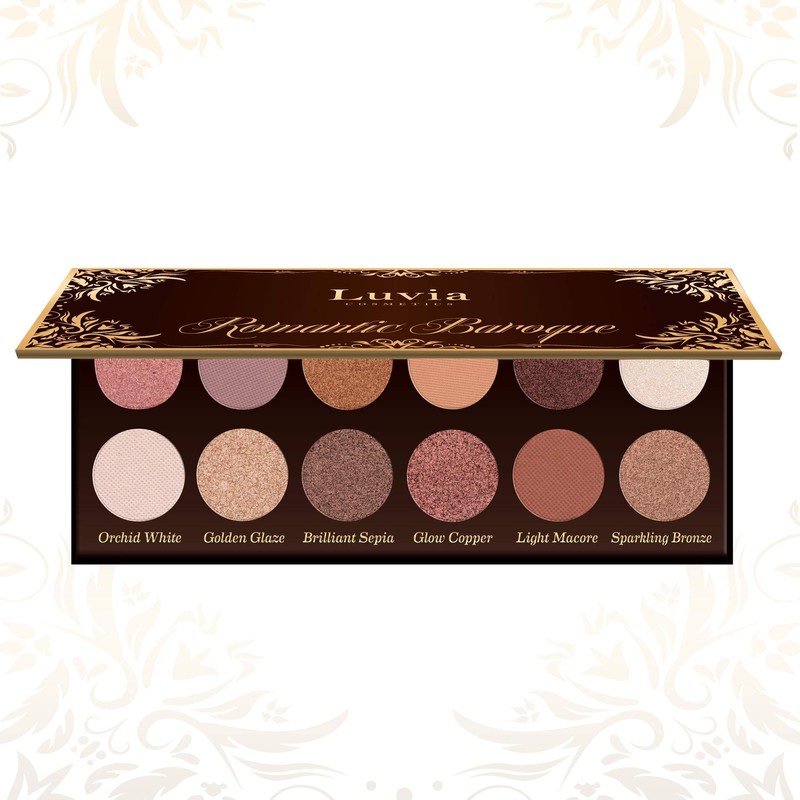 Luvia Eyeshadow Palette Matte, Shimmer & Glitter - Romantic Baroque