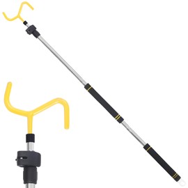 Greeily Curtain Pull Wand, Drapery Pull Rod for Curtains Adjustable 3-7.7 Feet Telescopic Extra Long Made of Stainless Steel Material Sponge Handle