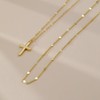 Hothrty Cross Necklace for Woman 14K Real Gold Plated Cross