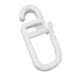 Pack of 150 Clip Hooks with 6 mm Eyelet, Curtain Hooks, Curtain Accessories, Transparent Folding Hooks, for Rails, Over Clip Hooks, Curtain Poles and Curtain Poles (White)