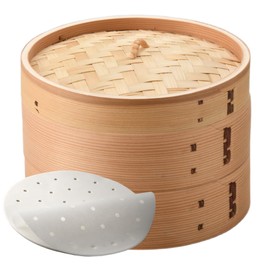 Sugiki Seiro Main Unit & Lid Set of 2, Commercial Use, Steamer, Chinese Seiro, Steamer (Diameter 5.9 inches (15 cm)