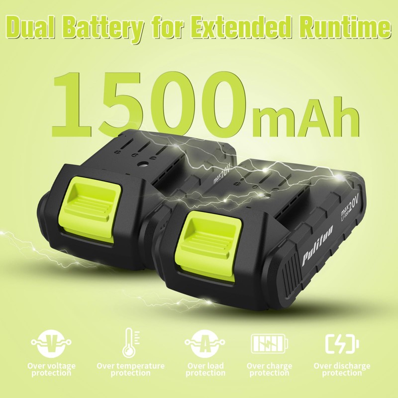PULITUO'S 20V Cordless Drill/Driver, Electric Screwdriver - 2 Batteries, 30Nm,