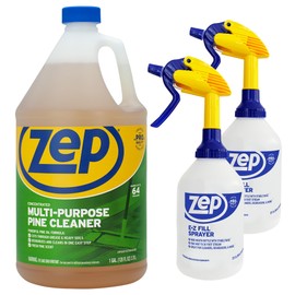 Zep Concentrated Multi-Purpose Pine Cleaner – Cut Grease & Deodorize in One Step – 1 Gallon E-Z Fill Sprayer 2-Pack – Bundle
