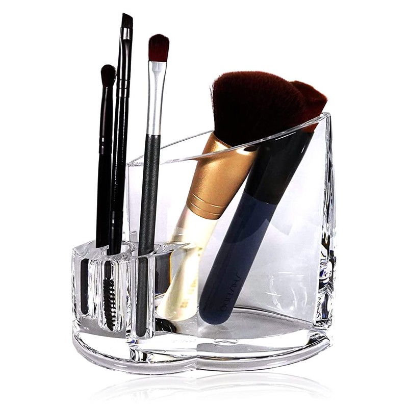GemRich Makeup Brush Case, Makeup Brush Stand, Cosmetic Storage, Acrylic,