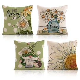 Stunning Floral Cushion Cover Cushion Weatherproof - Cushion Cover X and Flowers Cushion for Spring Decoration, Decorative Cushions & Covers for Any Occasion