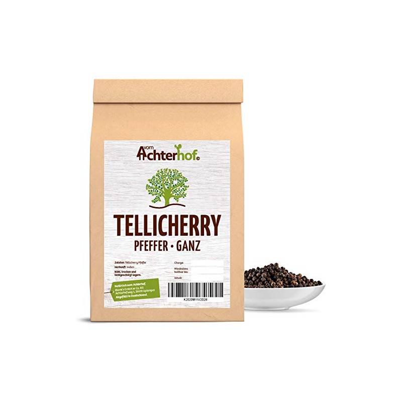 100 g Tellicherry Pepper Black Premium Quality Natural vom-Achterhof Peppercorns