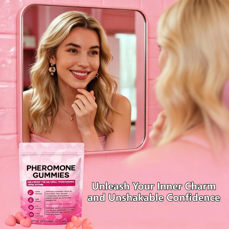 ORIAPT Women's Pheromone Gummies with Slippery Elm, Natural Feminine Balance,