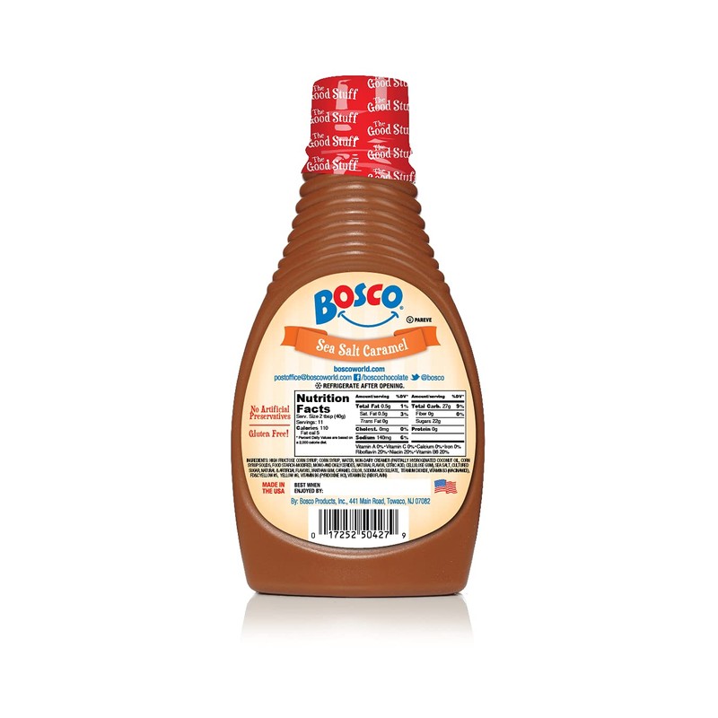 Bosco Sea Salt Caramel Syrup 15oz (2 Pack) | Thick