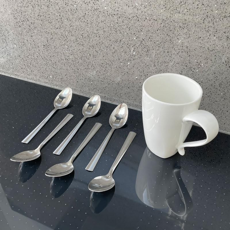 1Buy UK 6pc Tea Spoon Cutlery Stainless Steel Teaspoons Tea