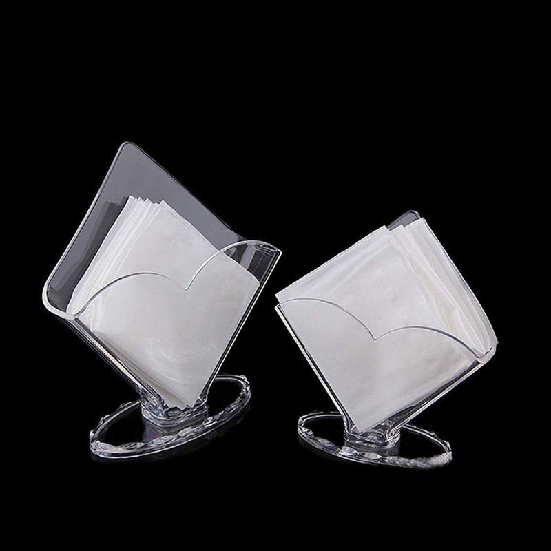 Transparent Acrylic Napkin Holder Paper Serviette Dispenser Decorative Tissue Rack