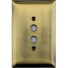 Jumbo Stamped Antique Brass One Gang Push Button Light Switch