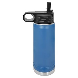Polar Camel 20 oz Stainless Steel Water Bottle with Flip Top Lid and Straw (Royal Blue)