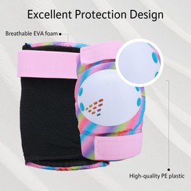 YooxArmor Kids Knee Pads Elbow Pads Wrist Guards Set for Kid Ages 3-5/5-8, Toddler Knee Pads Child Protective Gear Sets for Roller Skating ,Cycling, Skateboard, Inline Skating, Scooter Riding Sports