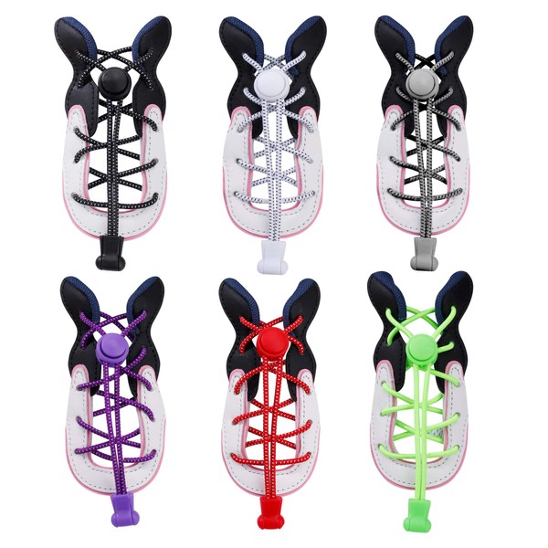 QIMEI-SHOP Elastic Sports Shoelaces with Quick Release Shoe Laces Without