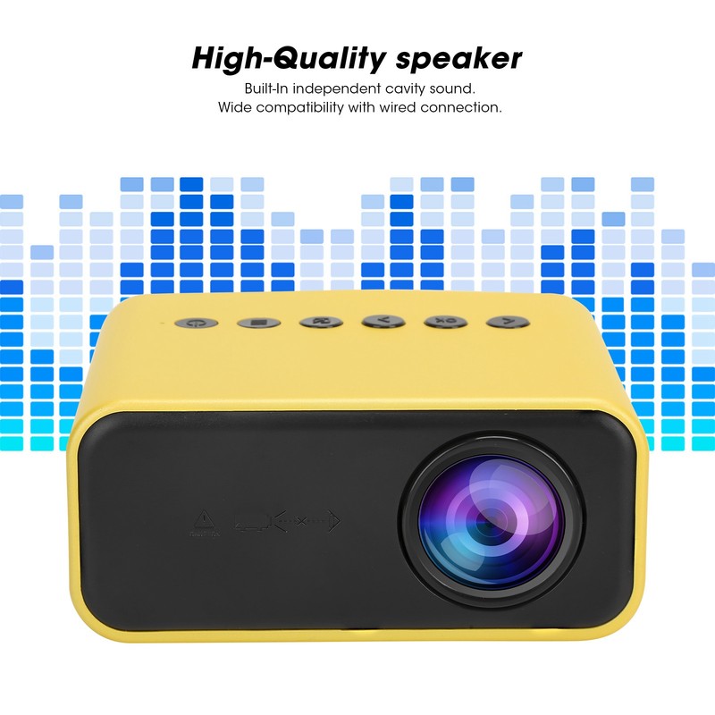 YT500 Mini Projector Portable Movie Projector with Audio and Video/USB/Memory