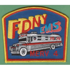 FIRE DEPARTMENT NEW YORK MERV 4 MAJOR EMERGENCY RESPONSE VEHICLE PATCH