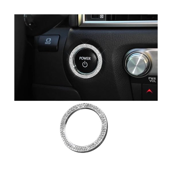 RGOAANC RGOAANC Crystal Rhinestone Engine Start Stop Decoration Ring, Push
