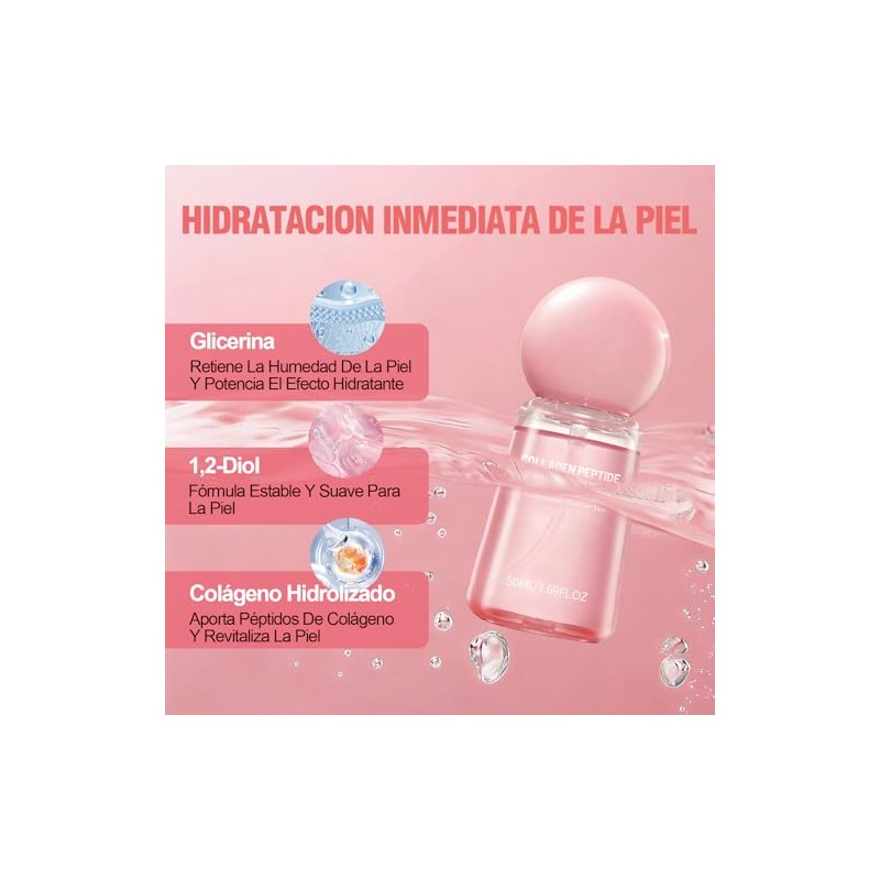 Bruma Hidratante Con Péptidos de Colágeno, Apta Para Todo Tipo