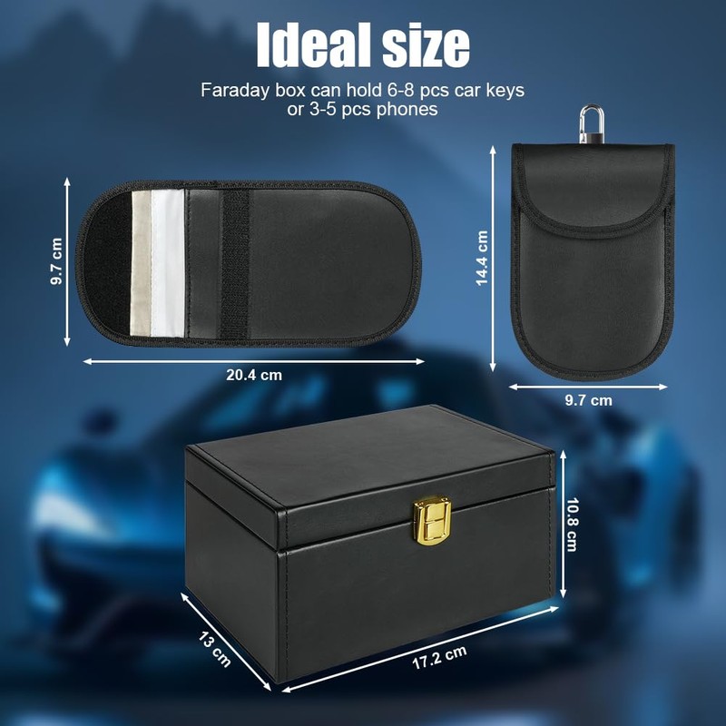 URAQT Keyless Go Protection Car Key Box, Faraday Box &