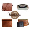 Komal's Passion Leather Vintage Mens 16 Inch Leather Laptop Messenger