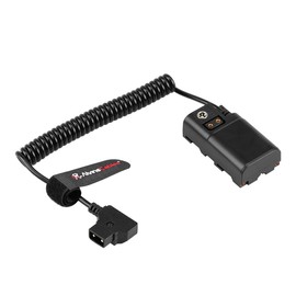 Alvin's Cables D-tap to NP-F Dummy Battery Power Cable Coiled for Atomos Ninja| SmallHD| Feelworld Monitor, with DC D-tap Port, for Sony NP-F550| F570| F770| F970