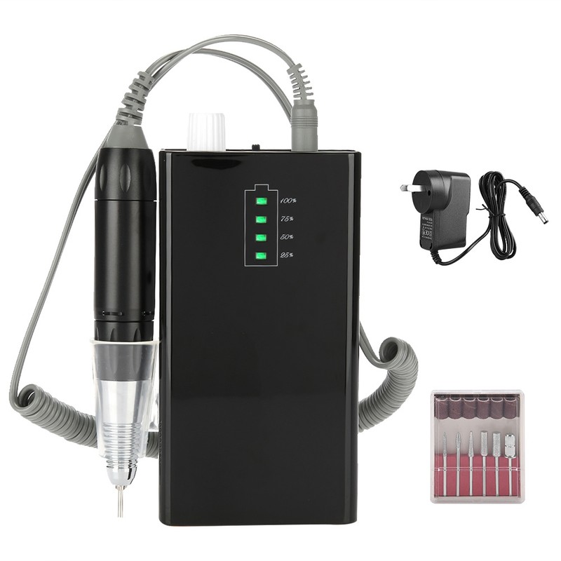 30000 RMP Electric Nail File Polisher Cordless Rechargeable Manicure Drill