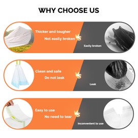 Commode Liners with Absorbent Pads - 60 Pack Disposable Potty Liners for Portable Potty Chair, Large Strong Bags for Camping or Portable Toilet with Gel - Fit All Standard Commode Chair Bucket