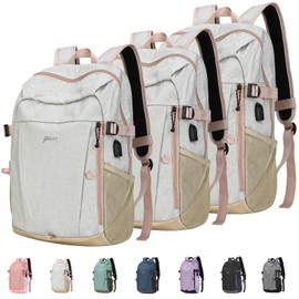 BESMART Travel Backpack for Women & Men, Lightweight Backpacks with USB Charging Port in 3 Size, TSA 13.5/15.6/17.3 inch Laptop Backpack, Casual Hiking Daypack for Camping Weekender Business Outdoor