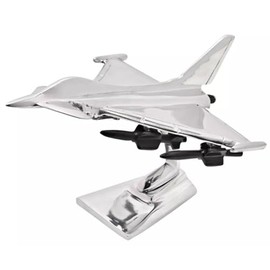 Widdop & Co. Typhoon Jet Aluminium Cast Model Aeroplane - Military Heritage 9'' Model Plane on Freestanding Base - Harvey Makin