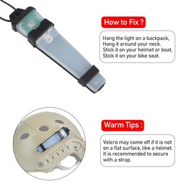 Personal Identification Marker Red Light FMA Helmet Flashing Signal Light for Hiking Boat Cycling (Red)