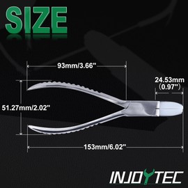 INJOYTEC Flachzange aus Edelstahl, Mini-Präzisionszange, Nylon-Zange für Perlenarbeiten und Schmuckherstellung, Basteldraht, Biegedrahtzange, Brillen-Einstellwerkzeug, Drahtwickeln, Heimwerken