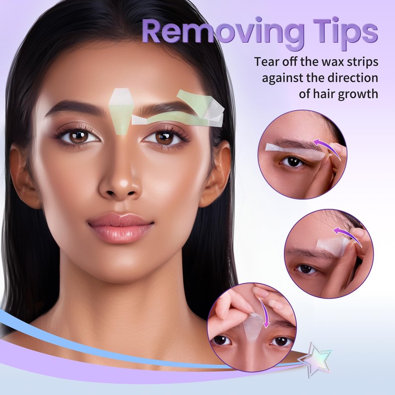 LaWink Wax Strips, Cold Wax Depilation Strips, Eyebrow Wax Strips,
