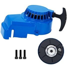 Tunejoy Pull Starter Motorcycle Recoil Starter Pocket Bike Aluminium Easy Pull Starter Replacement for 49cc 47cc 2-Stroke Mini ATV Scooter Dirt Bike Moto Quad Blue