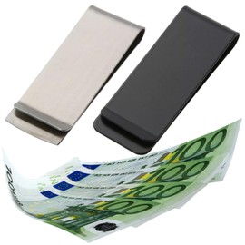 Stainless Steel Money Clip, Money Clip, Money Clip, Money Clip, Metal, Stainless Steel Money Clip, Portable, for Bill Clip Cards Support Cash, black, 1