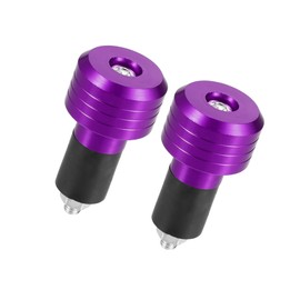 Motoforti Motorcycle Handlebar End Plug Aluminum Alloy 7/8" 22mm 30mm OD Fashionable | Front Handle Bar Grips Cap Gear Balanced Plug Purple 2 Pcs Long-lasting