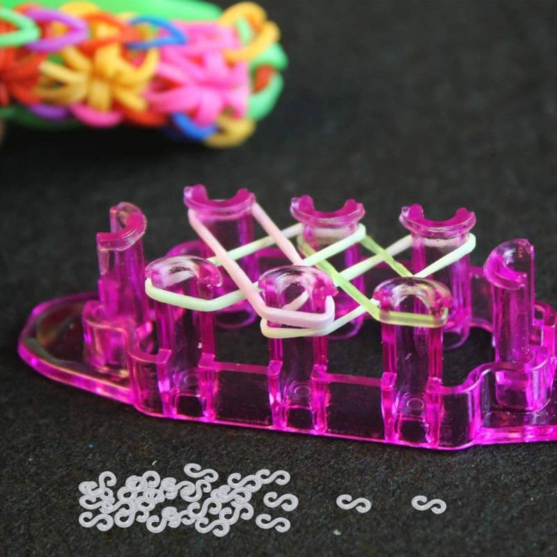 NO/A 1600 Pieces S Clips for Rubber Bands Rubber Band