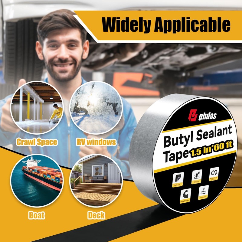 Bghdas - 1 Pack Butyl Sealant Tape 1 1/2" X