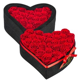 Beaulasting Roses 27 Preserved Roses in Heart Shape Box - Forever Flowers, Eternal Rose Birthday Gifts for Women, Valentine's Day, Mothers Day Red Roses Gift for Mom