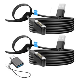 Paquete de 2 cables de carga compatibles con PLAUD Note de 3.3 pies y 4 pines de repuesto para grabadora de voz PLAUD Note incluye bridas reutilizables y adaptador USB tipo C