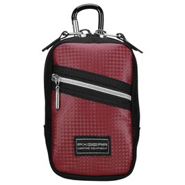HAKUBA SPG-CS-CPMRD Digital Camera Case, Pixgear CS Camera Pouch, Medium, Red, Digital Camera, Compact Camera, Gadget Case, Carabiner, Belt Loop, Double Zipper,