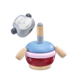 Selecta 64026 Monkey Stacking Monkey, Wooden Stacking Toy, 9 cm, Bellybutton