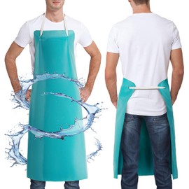 AMAKONNA Waterproof Rubber Apron,Heavy Duty Oil&Chemical Resistant Waterproof Work Aprons,Apron for Women Men Heavy Duty Work Apron for Dishwashing