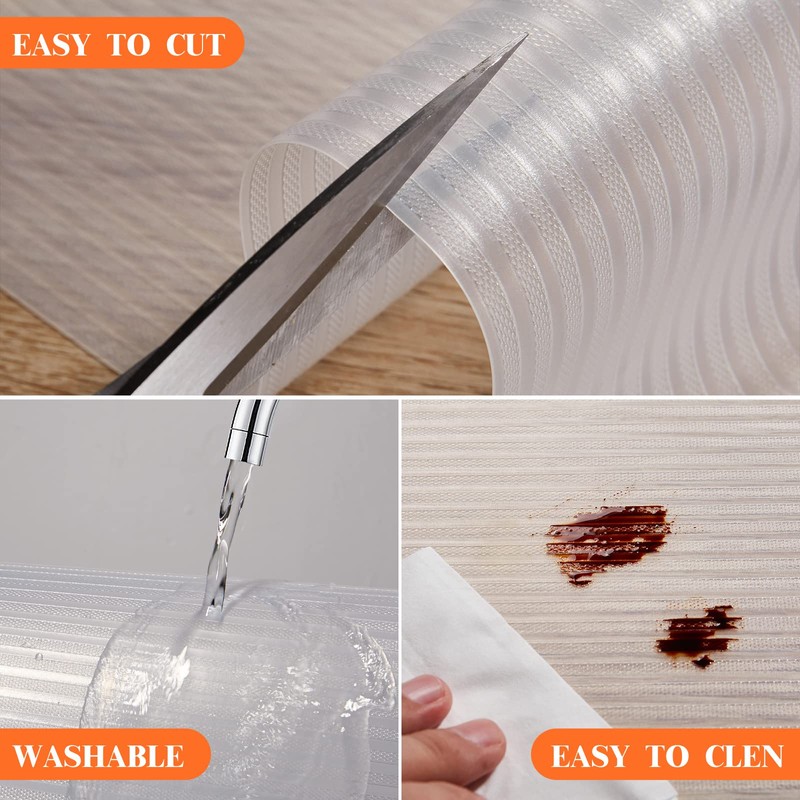 17.5 Inches x 20 Ft Refrigerator Liners Shelf Liner, Fridge