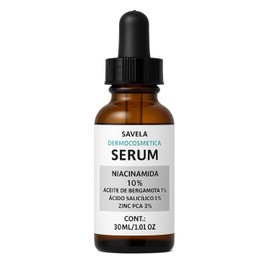 Serum, Suero Niacinamida 10%, Aceite de Bergamota 1%, Ácido Salicilico 1%, Zinc PCA 3%, Limpiador facial, Hidratante, Ilumina y unifica el tono de piel, Ideal para diferentes tipos de piel.