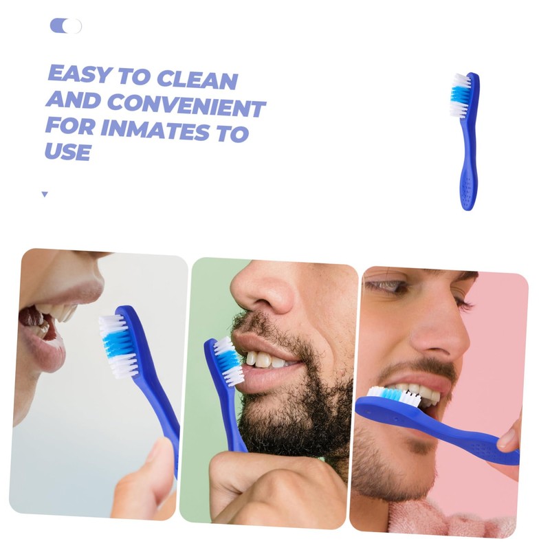KOMBIUDA 10pcs Mini Toothbrushes Set Portable Prison Toothbrushes for Sensitive