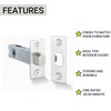 2 Pack Tubular Deadbolt for Bathroom, 64mm Case 44mm Backset,